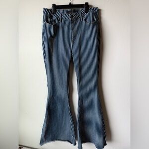 Judy Blue Navy and White Striped Jeans